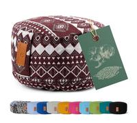 #DoYourYoga Coussin de Yoga »Vishnu« - Idéal pour Yoga, pilâtes et méditations prolongées - Housse retirable & Lavable - Dimension : H 15 cm, D env. 30 cm - Style 2 - Cosses de Sarrasin