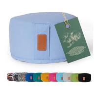 #DoYourYoga Coussin de Yoga »Vishnu« - Idéal pour Yoga, pilâtes et méditations prolongées - Housse retirable & Lavable - Dimension : H 15 cm, D env. 30 cm - Lilas - Cosses de Sarrasin