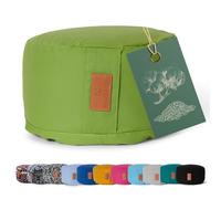 #DoYourYoga Coussin de Yoga »Vishnu« - Idéal pour Yoga, pilâtes et méditations prolongées - Housse retirable & Lavable - Dimension : H 15 cm, D env. 30 cm - Vert Clair - Coques d'épeautre