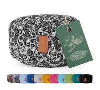 #DoYourYoga Coussin de Yoga »Vishnu« - Idéal pour Yoga, pilâtes et méditations prolongées - Housse retirable & Lavable - Dimension : H 15 cm, D env. 30 cm - Style 3 - Cosses de Sarrasin