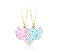 DOYYCA Collier d'amitié magnétique assorti pour meilleure amie, licorne, sirène, pour 2 filles, meilleures amies, sœurs, Laiton, Pas de gemme