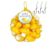 dozer Jeu de pêche au Canard avec 20 Canards en Plastique Jaune avec Crochet et Poids Comprenant 3 Crochets, Jouet de Bain, Jouet de Piscine, pêche au Canard pour garçons et Filles (édition Classique