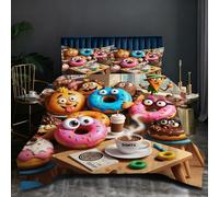 Dozrmey Couette Prestige 240x260 cm | Beignet, Format Maxi Confort, Microfibre et Remplissage Coton, Poids Généreux et Enveloppant, Ensemble 3 Pièces pour Lit King Size Q47