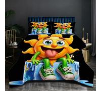 Dozrmey Couette Prestige 240x260 cm | Fleur ColoréE, Format Maxi Confort, Microfibre et Remplissage Coton, Poids Généreux et Enveloppant, Ensemble 3 Pièces pour Lit King Size Q49