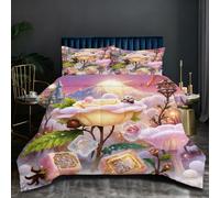 Dozrmey Couette Prestige 240x260 cm | Fleurs ColoréEs, Format Maxi Confort, Microfibre et Remplissage Coton, Poids Généreux et Enveloppant, Ensemble 3 Pièces pour Lit King Size Q217