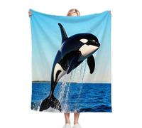 Dozrmey Couverture Douce 200x220 cm Dauphin Noir, Double Face pour Grands Lits, Confort Absolu et Couverture Totale, pour Chambre à Coucher avec Style, Ambiance Douillette Assurée L76-