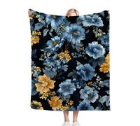 Dozrmey Couverture Flanelle 240x260 cm Adulte Fleur, Flanelle Polaire de Qualité Supérieure, pour Une Décoration d'Intérieur Raffinée, Léger à Porter et Facile à Ranger W42
