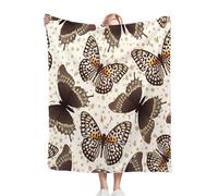 Dozrmey Couverture Flanelle 240x260 cm Adulte Papillon, Flanelle Polaire de Qualité Supérieure, pour Une Décoration d'Intérieur Raffinée, Léger à Porter et Facile à Ranger W280