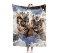 Dozrmey Couverture Flanelle 240x260 cm Adulte Tigre, Flanelle Polaire de Qualité Supérieure, pour Une Décoration d'Intérieur Raffinée, Léger à Porter et Facile à Ranger W290