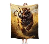 Dozrmey Couverture Flanelle 240x260 cm Adulte Tigre, Flanelle Polaire de Qualité Supérieure, pour Une Décoration d'Intérieur Raffinée, Léger à Porter et Facile à Ranger W304