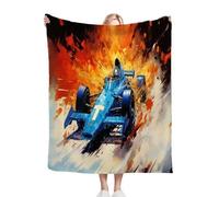 Dozrmey Couverture Flanelle 240x260 cm Adulte Voiture de Course, Flanelle Polaire de Qualité Supérieure, pour Une Décoration d'Intérieur Raffinée, Léger à Porter et Facile à Ranger W320