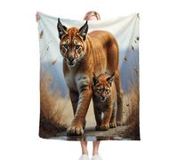 Dozrmey Couverture Plaid Polaire Animal Jaune, Doudou Double Face - Dimension 130x150 cm en Flanelle Duveteuse, Idéale pour Canapé Lit Enfant et Sieste, pour Une Décoration Cosy C282