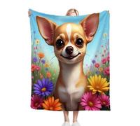 Dozrmey Couverture Plaid Polaire Chien Animal, Doudou Double Face - Dimension 130x150 cm en Flanelle Duveteuse, Idéale pour Canapé Lit Enfant et Sieste, pour Une Décoration Cosy C236