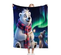 Dozrmey Couverture Plaid Polaire Ours Polaire Coloré, Doudou Double Face - Dimension 130x150 cm en Flanelle Duveteuse, Idéale pour Canapé Lit Enfant et Sieste, pour Une Décoration Cosy L386-