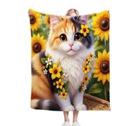 Dozrmey Couverture Polaire 180x220 Adulte Animal Chat, Chaude Plaid Canapé Chambre Salon Couverture, Moelleuse Flanelle Couverture Polaire pour Cadeau Femme, 180 x 220 cm D67