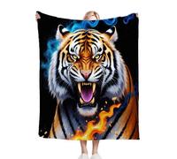 Dozrmey Couverture Polaire 180x220 Adulte Animal Tigre, Chaude Plaid Canapé Chambre Salon Couverture, Moelleuse Flanelle Couverture Polaire pour Cadeau Femme, 180 x 220 cm D20