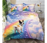 Dozrmey Parure de Lit 160x200 Pont Coloré, 3D Imprimé Housse de Couette 1 Personnes et 2 Taies d'oreiller, Ensemble de Literie en Microfibre avec Fermeture à Glissière Caché,AQ1413