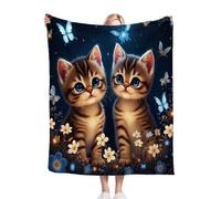 Dozrmey Plaid Polaire 220x240 cm Adulte Chat Animal, 3D Impression Douce Moelleuse Flanelle Couverture, Plaid Jeté de Canapé Convient Adultes et Enfants (220 x 240 cm) C46