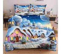 Dozrmey Set de Couette 220x240 Maison, Expérience de Sommeil Enveloppante et Confortable, pour Lits Master et Chambres de Prestige, Housse de Couette + 2 Taies d'oreiller F178