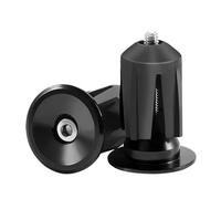 Dozylive 2 Piezas Tapones de Manillar Ligero Adaptables a Manillares de 15-23,5 mm Tapones de Aluminiode Extremo de Barra de Bicicleta con Herramienta de Instalación para Bicicletas MontañA Y D Negro