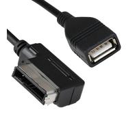 Dozylive Adaptateur Cable AMI MDI pour Audi A1 A2 A3 A4 A5 A6 S6 A8 S8 R8 Q3 Q5 Q7, Adaptateur de Câble AUX Audio USB, MMI AUX Adaptateur de Câble MP3 für VW TT VW Golf Passat B7 Touareg