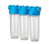 DP 10 TRIO 1" OT TS Boîtier de filtre à eau potable à trois compartiments