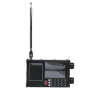 DP-666 TEF6686 Radio à ondes courtes haute sensibilité, récepteur FM AM pleine bande avec batterie 5000 mAh, écran LCD 2,8", RDS, port d'antenne (noir)