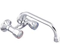DP Bath Sauco - Robinet Mitigeur mural de cuisine 11cm, chromé