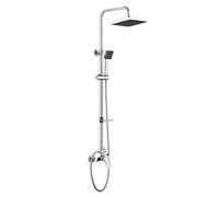 DP Robinet - Set de douche avec mitigeur argenté - réglable