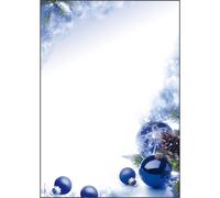 [DP034] sigel Paquet de 100 Feuilles Papier à motif de Noel "Blue Harmony" A4...