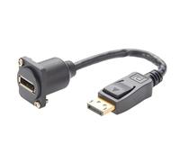 DP1.2 Panel Mount Feedthrough Connector Female to Male Panel Coupler with D-Type and XLR Mount