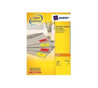 Avery Étiquettes autocollantes Colour Copier DP24J-100 – Jaune fluo 70 x 35 mm, 2400 étiquettes