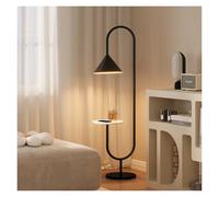 dP3sQ8mXjN Lampes sur pied Lampadaire avec étagère, table d'appoint, lampe de chevet fonctionnelle en marbre(Noir)