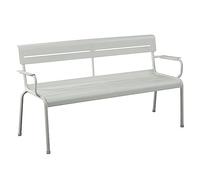 dP3sQ8mXjN Mobilier de Jardin Banc de terrasse extérieur en Alliage d'aluminium avec Dossier, idéal for balcons, Jardins, terrasses et arrière-Cours(Blanc,160x55x82CM)