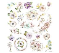 DPCraft Stickers Décorations Scrapbooking 22 pcs, Boho Florals