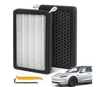 DPD Lot de 2 filtres à air d'habitacle à charbon actif HEPA pour Tesla Model 3 Model Y (2016-2024)