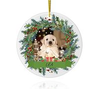 DPDP Boule de noël Personnalisable Chiens avec Photo nom - 2023 Décorations du Sapin de noël Originales Cadeau noël Original pour compagnons canins