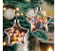 DPDP-Boule De Noel Personnalisée Photo -Personnalisable 2 Faces-Boule De Noel Personnalisée- Décorations De l'arbre De Noël pour La Famille, Cadeau pour Les Familles, Les Amis, Cadeau De Noël