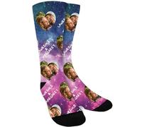 DPDP Chaussette personnalisé photo- Cadeau de Saint-Valentin pour lui/elle, Cadeaux personnalisés pour hommes femmes
