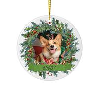 DPDP Ornement Noël Personnalisé, Décoration de Noël personnalisée pour Chien, Ornement de Noël avec Photo Personnalisée, Cadeau de Noël Original pour Amis Canins