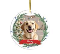 DPDP Ornement Noël Personnalisé, Décoration de Noël personnalisée pour Chien, Ornement de Noël avec Photo Personnalisée, Cadeau de Noël Original pour Amis Canins