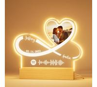 DPDP Plaque Spotify Personnalisé avec Photo - Lampe Personnalisée avec Photo - Cadre Personnalisé Musique Spotify - Cadeau Anniversaire Femme - Cadeau Personnalisé Homme Femme Couple