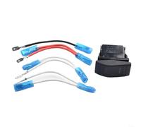 DPDT Interrupteur à bascule momentané à 7 broches pour interrupteur marche/arrêt/marche 12 V 20 A avec LED bleue Convient pour les camping-cars et les applications à quatre roues motrices