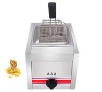 DPDZSW Friteuse à Gaz Professionnelle, Friteuse à Gaz 10L/20L/30L, Friteuse à Chips De Poulet en Acier Inoxydable pour Cuisine De Restaurant Commercial à Domicile,Singlecylinder10L