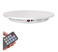 DPDZSW Plate-Forme Rotative Automatique,360 Degrés Plateau Tournant électrique Professionnel 60cm/150kg Support D'affichage Rotatif Vitesse Réglable pour Photographie Présentoir Magasin,White
