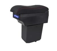 DPEDFVXVMR Coussin Accoudoir Accoudoir Central De Voiture avec Port USB Accessoire De Remplacement pour Peugeot pour Partner pour Tipi(B Red Black 3USB)