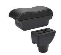 DPEDFVXVMR Coussin Accoudoir Voiture Accoudoir De Voiture pour Hyundai pour Getz Boîte De Rangement en Cuir À Surface Incurvée Accessoires De Remplacement Intérieurs(B3 Black White 3USB)