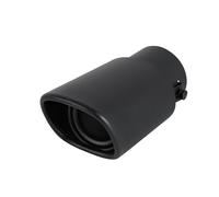 DPEDFVXVMR Embout D'échappement 1 Embout D'échappement en Acier Inoxydable Noir en Forme Cœur Voiture Embout Silencieux(Black-10)