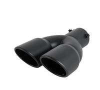 DPEDFVXVMR Embout D'échappement 1 Embout D'échappement en Acier Inoxydable Noir en Forme Cœur Voiture Embout Silencieux(Black-8)
