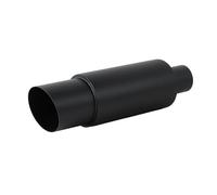 DPEDFVXVMR Embout D'échappement 1 Embout D'échappement en Acier Inoxydable Noir en Forme Cœur Voiture Embout Silencieux(Black-12)